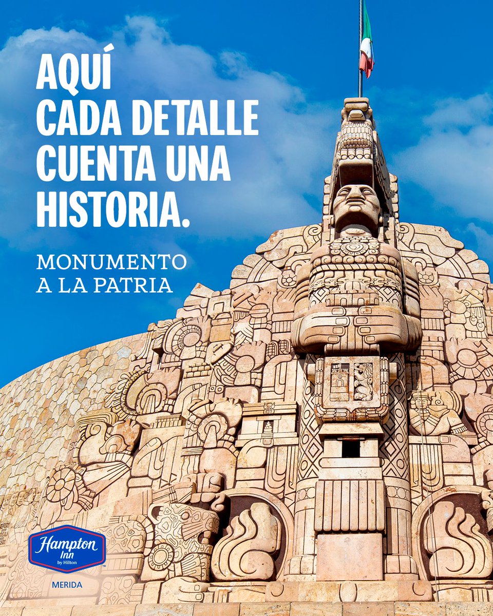 HamptonMerida's tweet photo. El Monumento a la Patria es uno de los lugares más representativos de Mérida.

Cada uno de sus relieves se refleja la historia, la identidad y el orgullo de toda una región. Visitarlo es una forma de conectar con la cultura y entender por qué Mérida enamora a quienes la recorren. https://t.co/nzPurbZxUA