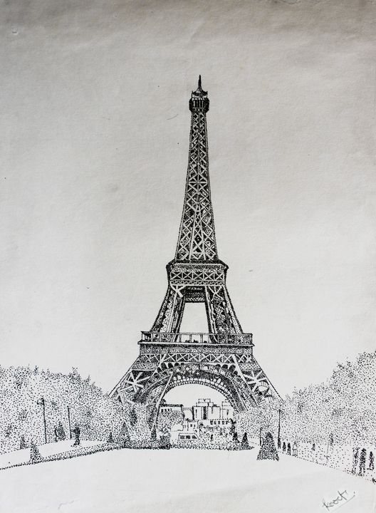 sharmakeerti36's tweet photo. Art of the Day! ""Eiffel Tower"". Buy at: https://t.co/EQLoi6gwVa https://t.co/36egD4Eioc