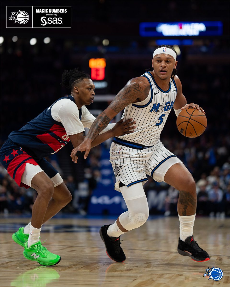 Paolo Banchero in the first half vs. WAS:
18 PTS
3 REB
7-10 FG