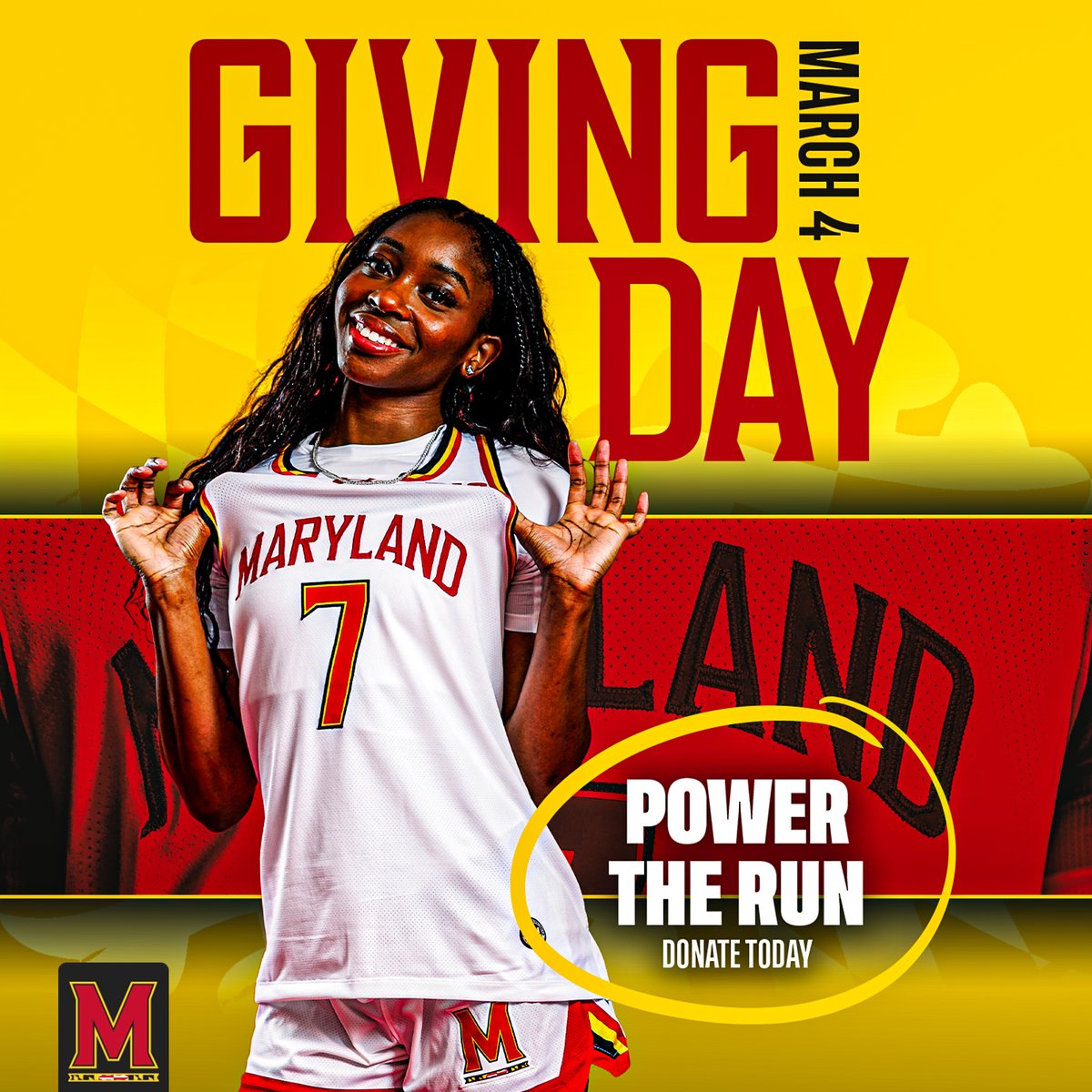 TerpsWBB's tweet photo. It’s Giving Day! ❤️

Our team is ready — now we need the Maryland community behind us. Consider supporting your Terps! 🐢

🔗https://t.co/dDo6nvc9yU

#GivingDayUMD https://t.co/8PN7f0loUI