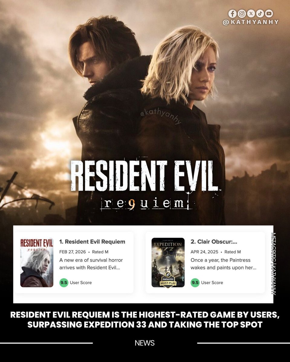 I finished RE 9 #RE9 #rerequiem and it was so amazing! I loved it a bunch and will definitely be replaying it when I have the time. I also plan to do a RE marathon and play all the games again! Would highly recommend it! Leon is the goat as well🔥 🐐 <a href="/CapcomUSA_/">Capcom USA</a>