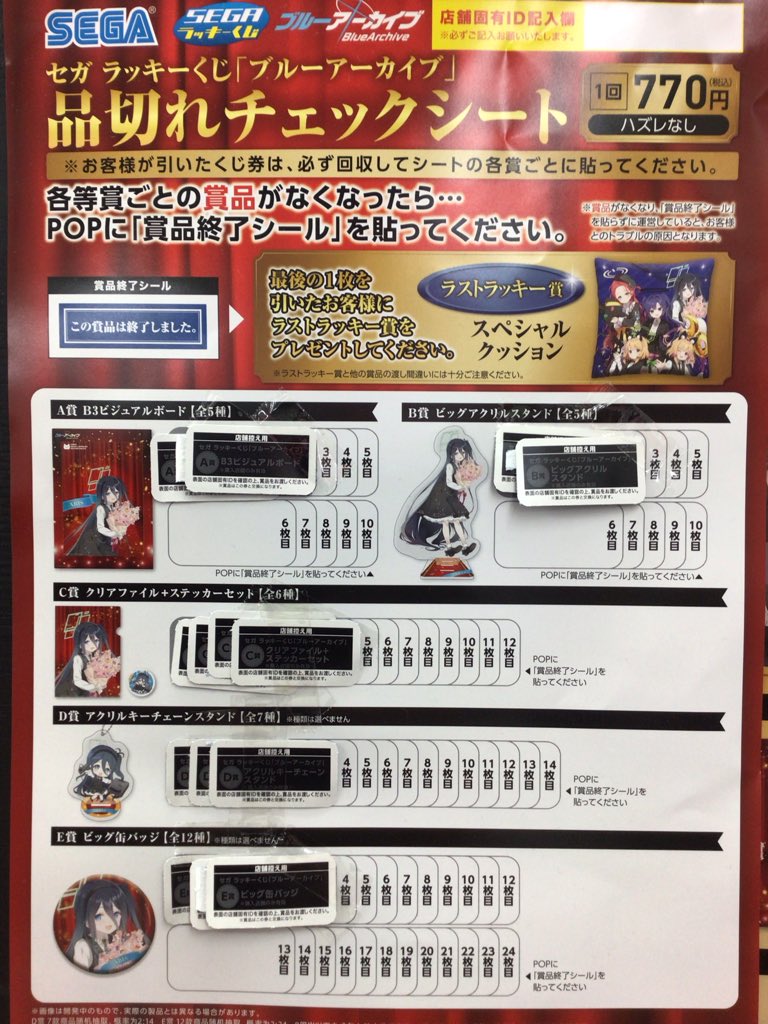 一番くじ残り状況‼️ 🔴桜ミク SAKURA SUBCULTURE 残り3️⃣6️⃣口