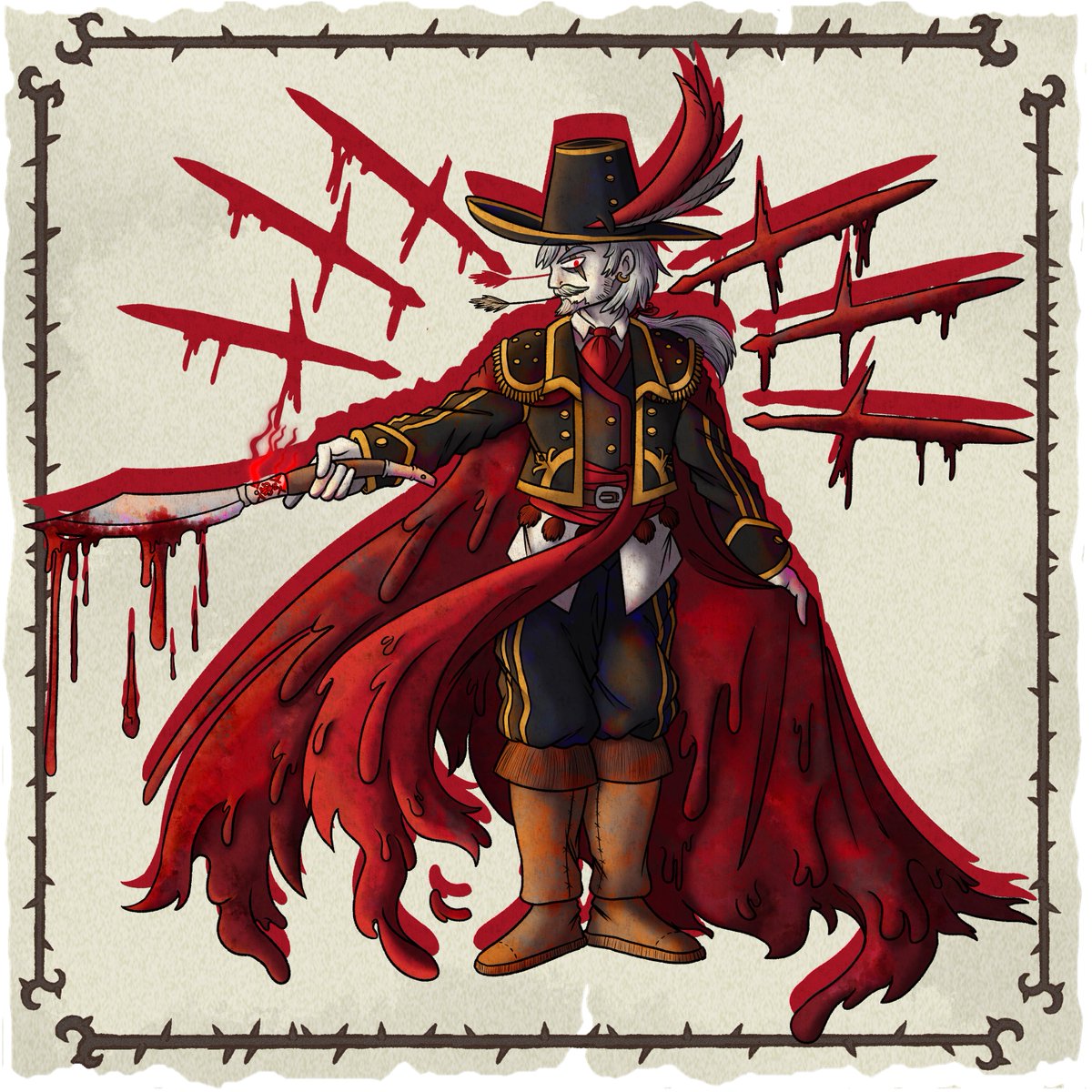 Pedro Navaja, the gang boss of the Bandoleros of the Enclave, the final boss of the current arc of my dnd campain with setting in my own worldbuidling