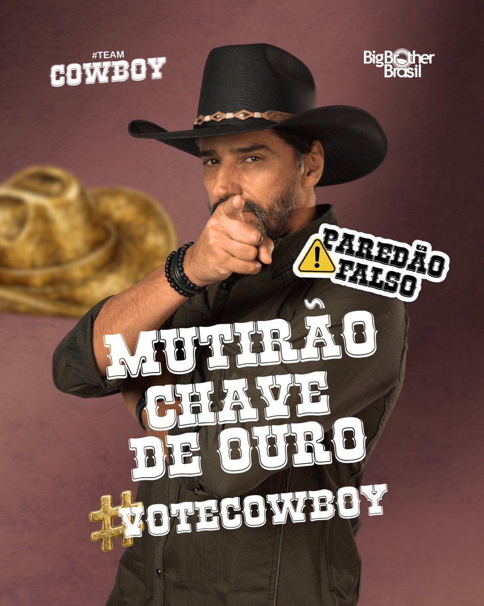 🔑 ÚLTIMO MEGA MUTIRÃO CHAVE DE OURO INICIADO 🔑

📥 ESQUEÇAM O DEPÓSITO, FOQUEM NO GSHOW
🚨 Vote #FICACOWBOY

🎯 META: ∞

🖥 LINK: gshow.globo.com/realities/bbb/ 

⏰ ENCERRA APENAS QUANDO O TADEU MANDAR!!!!

#VOTECOWBOY #BBB26