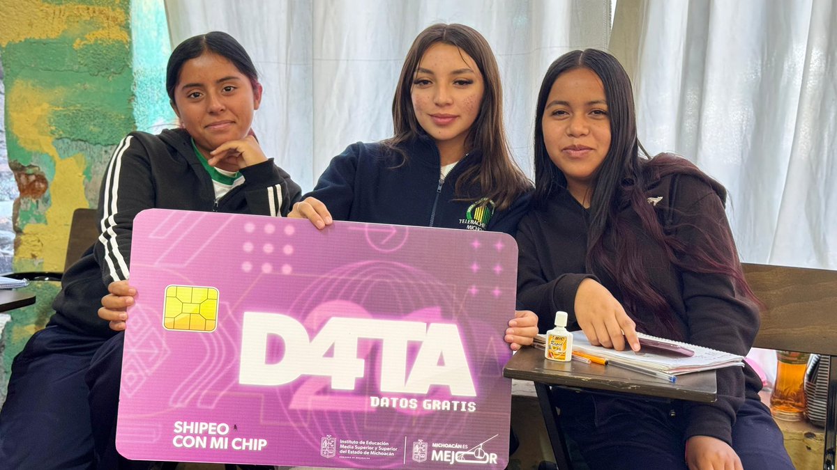 GobMichoacan's tweet photo. Estamos eliminando las barreras digitales en todo nuestro estado. Gracias al programa #DataDatosGratis, garantizamos internet gratuito para 250 mil estudiantes, sin importar dónde vivan. ¡Asegura tu conexión y fortalece tus estudios! Inscríbete aquí: 📲 https://t.co/TpheATADf1. https://t.co/uHdMFLE7uB