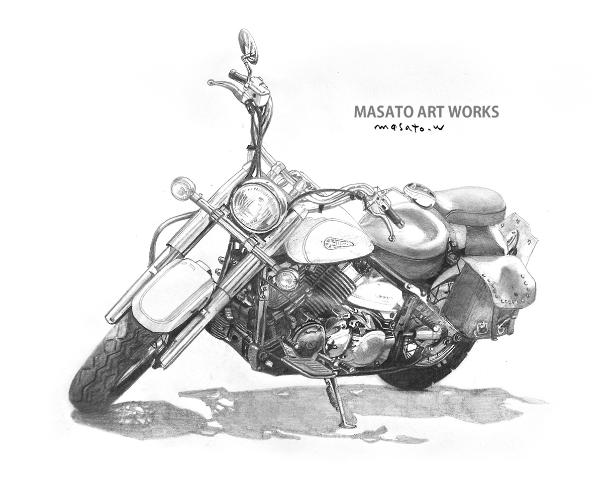 鉛筆スケッチ:こんな題材も描きました】 もともと乗り物を描くのが好き