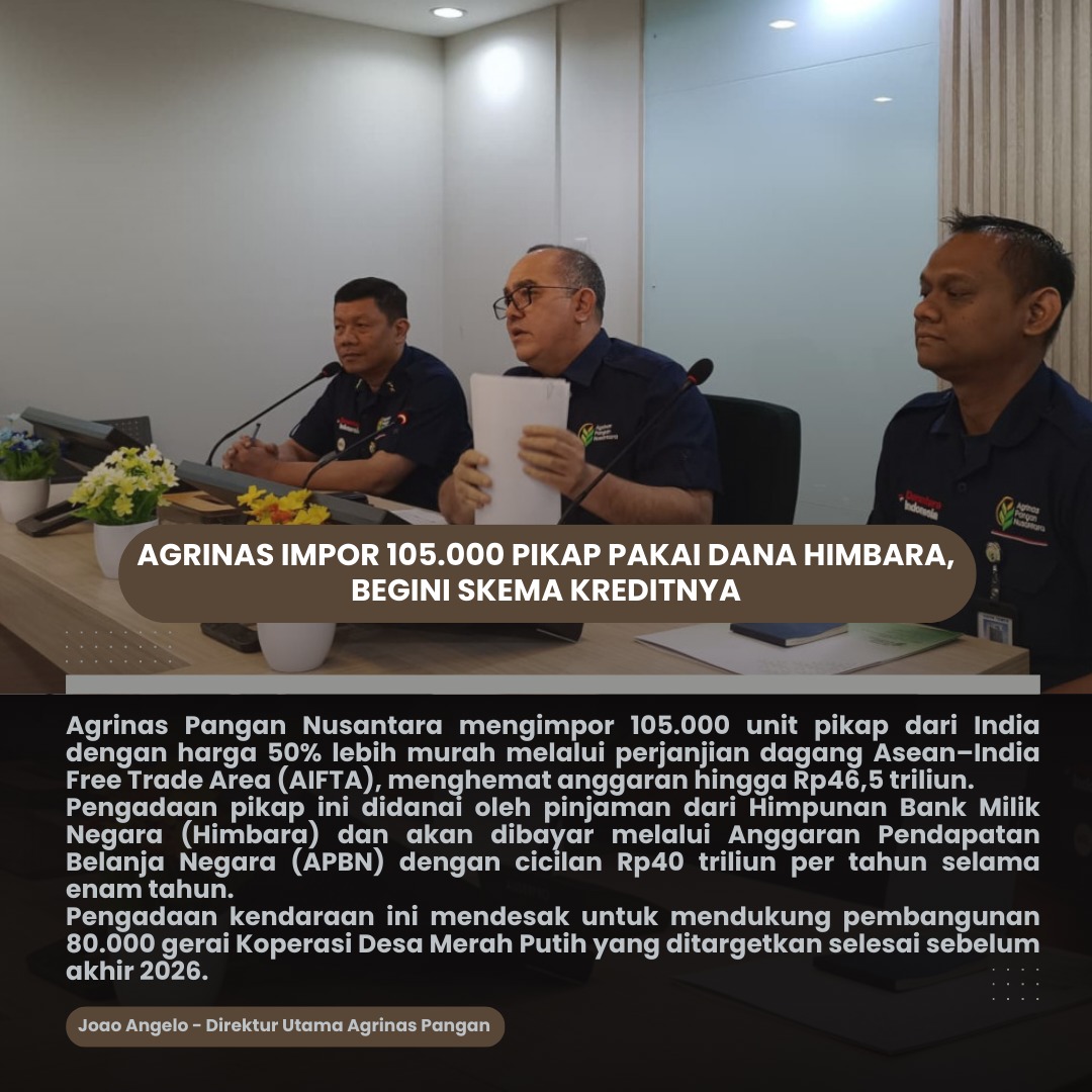 Agrinas Impor 105.000 Pikap Pakai Dana Himbara Begini Skema Kreditnya #mobilkopdes