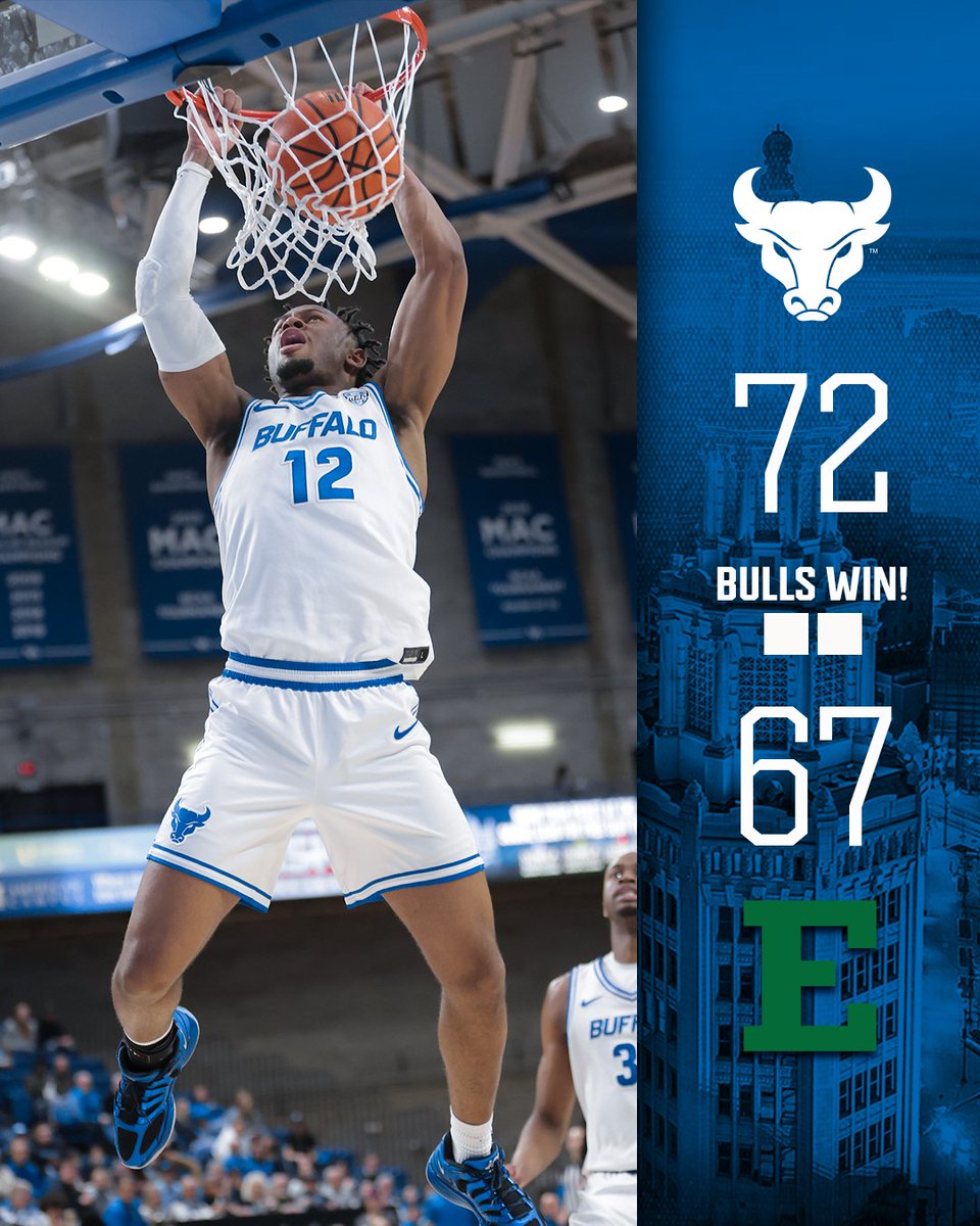 UBuffaloMBB's tweet photo. BULLS WIN!

The Bulls take down the Eagles on Senior Night, 72-67! Sabol led the way with 27 points, drilling five threes!

#UBhornsUP🤘#ALLinGRIT https://t.co/H6LSgaBhI5