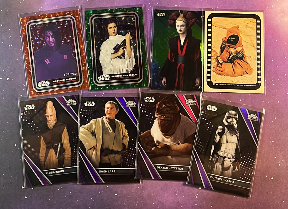 JBMStarWars's tweet photo. ✨ #JBMSWstack 1 Night Sale ✨
Claim with take
$3 each
📦 PWE $1 (1-3 cards) | BMWT $6 or stack for free
🆓 Stacks over $75 ship free
📍Check pinned post for rules and info https://t.co/X7ubGR9s20