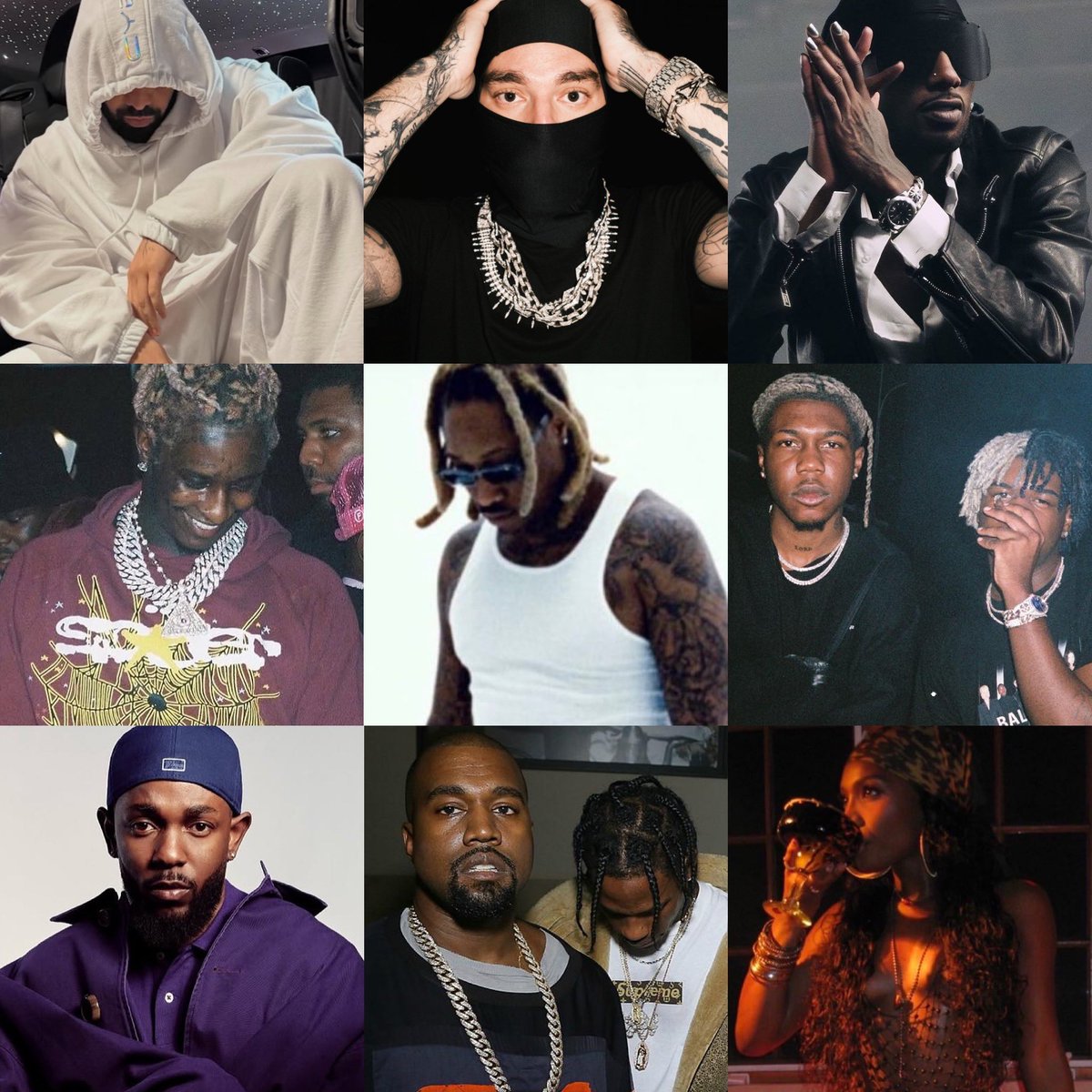 HipHopAllDay's tweet photo. What is the MOST anticipated rap album right now? 🤔

💿 ICEMAN — Drake
💿 ADL — Yeat
💿 Baby Boi — Playboi Carti
💿 Days Before Coachella — Young Thug 
💿 Bully — Ye
💿 ? — Future
💿 ? — Kendrick Lamar
💿 ? — Ken Carson x Destroy Lonely
💿 ? — Travis Scott x Ye
💿 ? — Doechii https://t.co/p1YMYtUmkK