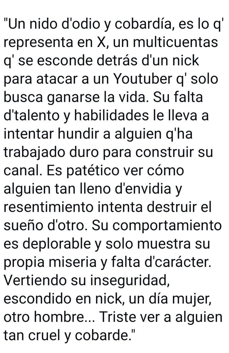Cuando la ignorancia ,lo dice todo d la 😂🤣te duele la cara ¿INGRATO? Eres tan necio !! ¿Q beneficios o ayuda ha recibido Troya de Ana Cotillas? 
Tú eras el q más aplaudía🤣
Cuando el cinismo y el sarcasmo están todos en un mismo personaje ,está es la definición 👇😂🤣👠🎸💃