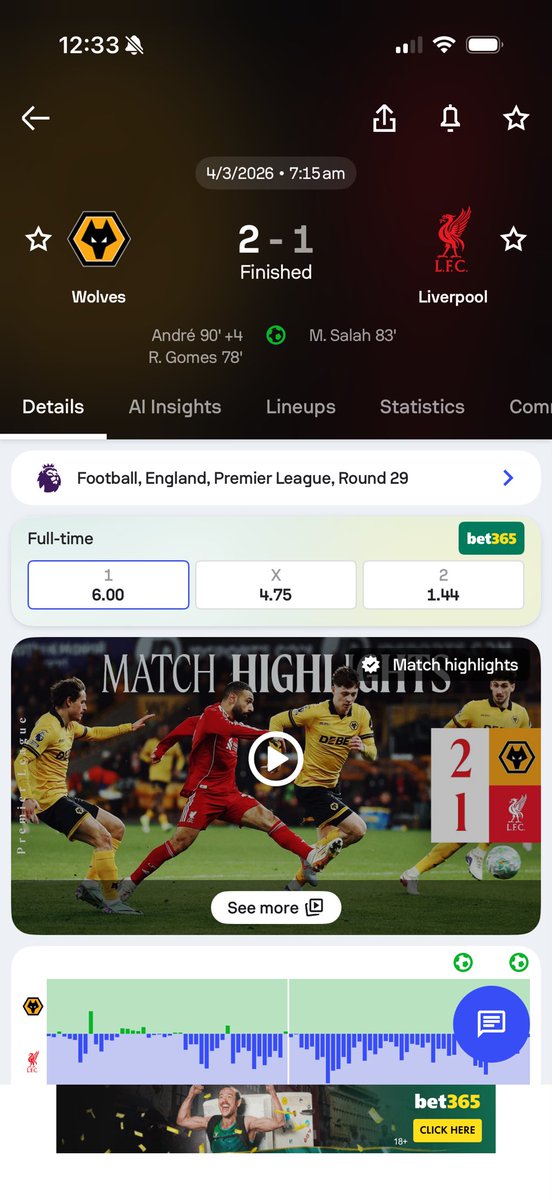 WOW unexpected outcome ‼️ 
Stay tuned for tomorrow though , will most likely have another match for you guys to guess the winners and score for another chance of winning cash 💰 

#GamblingTwitter #Gambling𝕏 #PremierLeague #Liverpool #sports #betting #crypto