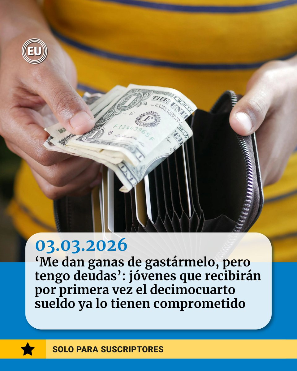 eluniversocom's tweet photo. ‘Me dan ganas de gastármelo, pero tengo deudas’: jóvenes que recibirán por primera vez el #decimocuarto sueldo ya lo tienen comprometido https://t.co/tJuiz1z3vo https://t.co/dWjAoDxKaU