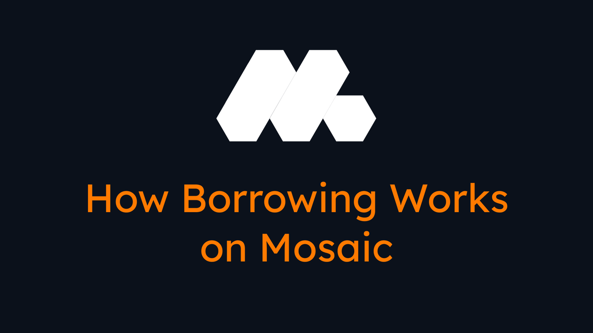 You hold $REEF. It sits in your wallet. It does nothing while you wait.

What if you could borrow against it — with zero interest — and never sell a single token?

Here's exactly how borrowing works on Mosaic Protocol 🧵