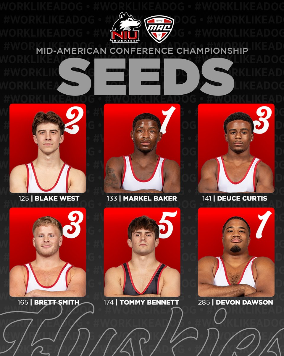 Six Huskies Are Seeded for the MAC Championships — Baker and Dawson Claim the Top Spots

#WorkLikeADog