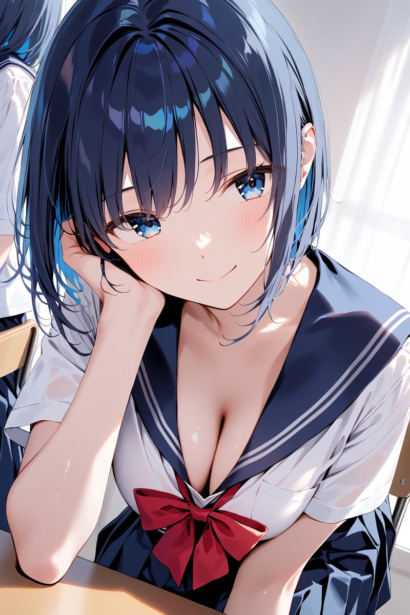 おはようございます！ 水曜日、谷間ですね！ SFW anime-style digital