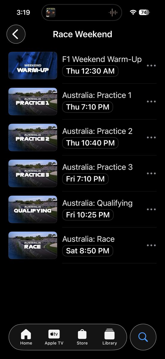 davidpots's tweet photo. 🏎️ @AppleTV #f1 thanks for adding the session times within the AppleTV+ app! Well done, can’t wait to watch. https://t.co/LAAApGL8H5