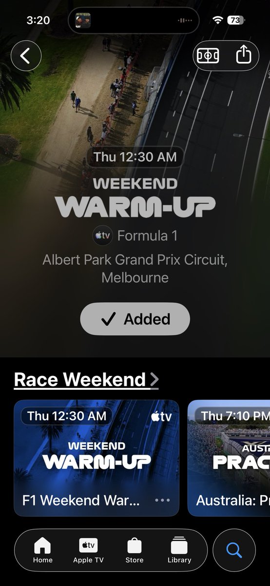 davidpots's tweet photo. 🏎️ @AppleTV #f1 thanks for adding the session times within the AppleTV+ app! Well done, can’t wait to watch. https://t.co/LAAApGL8H5