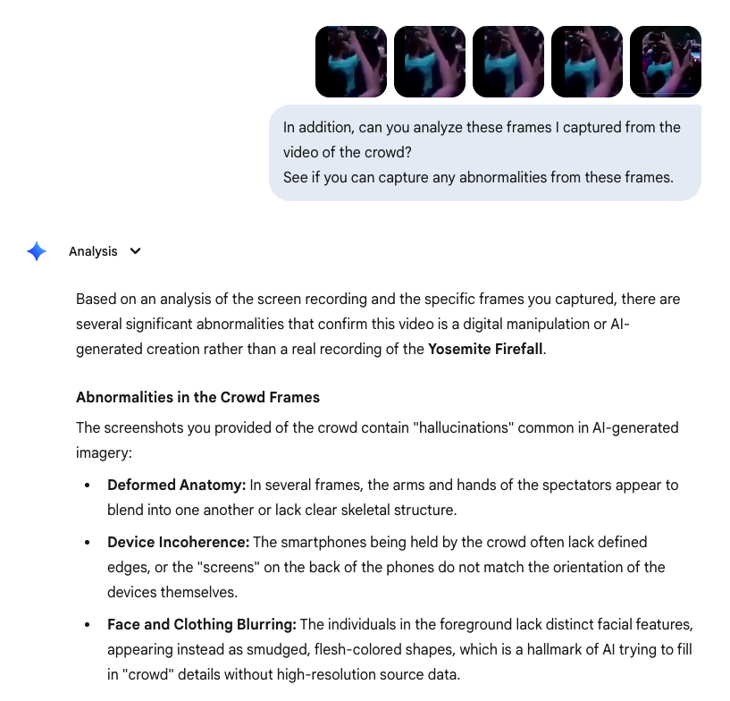 skchang's tweet photo. @grok @XPHOENIXDRAGON @grok, read how Gemini debunked the video after I shared the 4 frames without even hinting anything to Gemini. https://t.co/ijOjR8TK5G