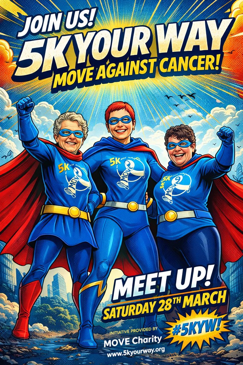 Malling_5KYW's tweet photo. Join our superheroes Saturday March 28th for our @MOVEcharity meet up, capes are optional #cancer #parkrun #Wellbeing https://t.co/0XhbnZNcxs