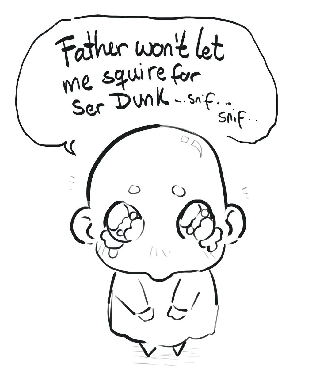 sparkles_v1's tweet photo. How Egg got Maekar's ring 
#AegonVTargaryen #DaeronTargaryen (I love drawing chibi Egg he is so cute!) https://t.co/WHi2QV1yRn