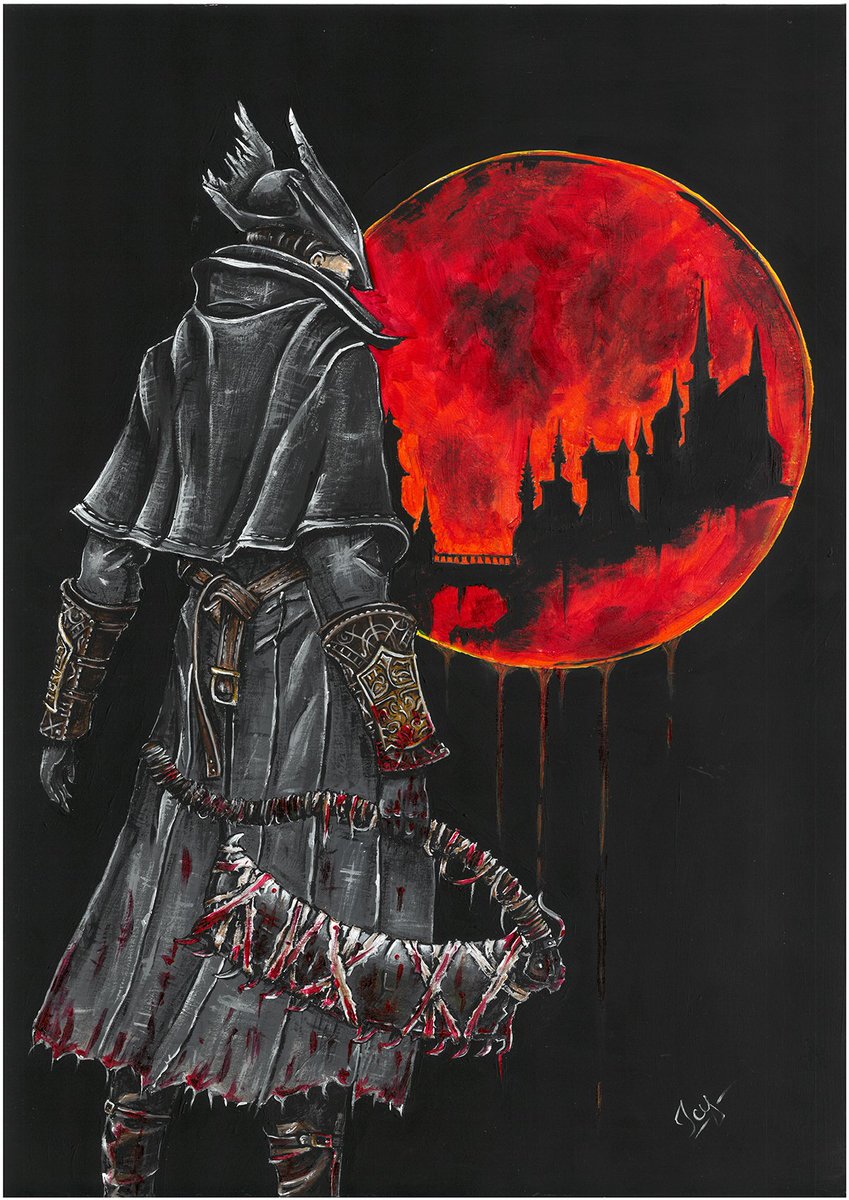 IcyArt_'s tweet photo. Full moon 🌚
Bloodborne paintings done with acrylics 🩸🤘
#Bloodborne https://t.co/uVkqHOVSm0