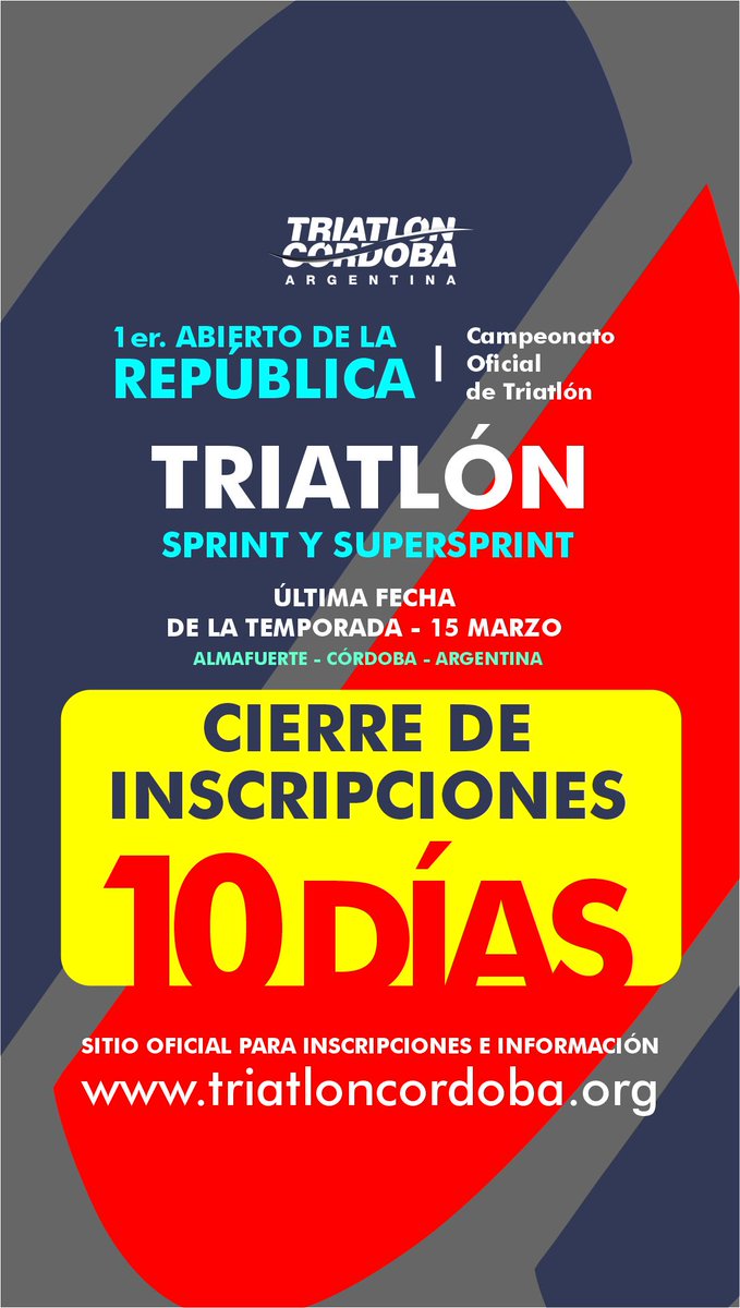 triatloncba's tweet photo. LA FINAL.2026

inscripciones 
hasta el 13-3 
a las 13-3 https://t.co/diETjyaysv
