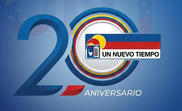 Hoy arribamos a 20 años de fundación como partido político de alcance nacional. Un Nuevo Tiempo asume, con la responsabilidad, firmeza y coherencia que han caracterizado estas dos décadas de trayectoria, el compromiso renovado de seguir siendo una organización democrática.#20Años