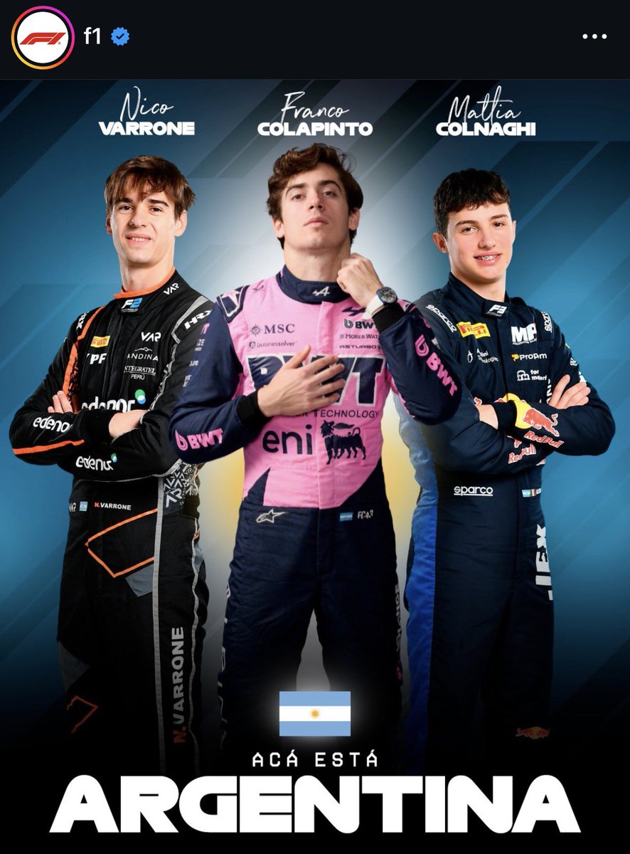 La publicación de la Fórmula 1 🇦🇷😮‍💨
