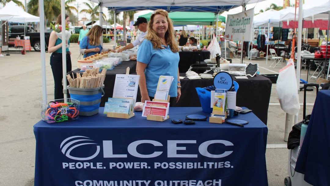 The Cape Coral Farmers' Market was a huge success! 🌞 LCEC was onsite sharing energy‑saving tips, information on surgeSENSE, GenerLink, and SmartHub, along with free giveaways. Thank you to everyone who stopped by to say hello and connect with LCEC in the community.