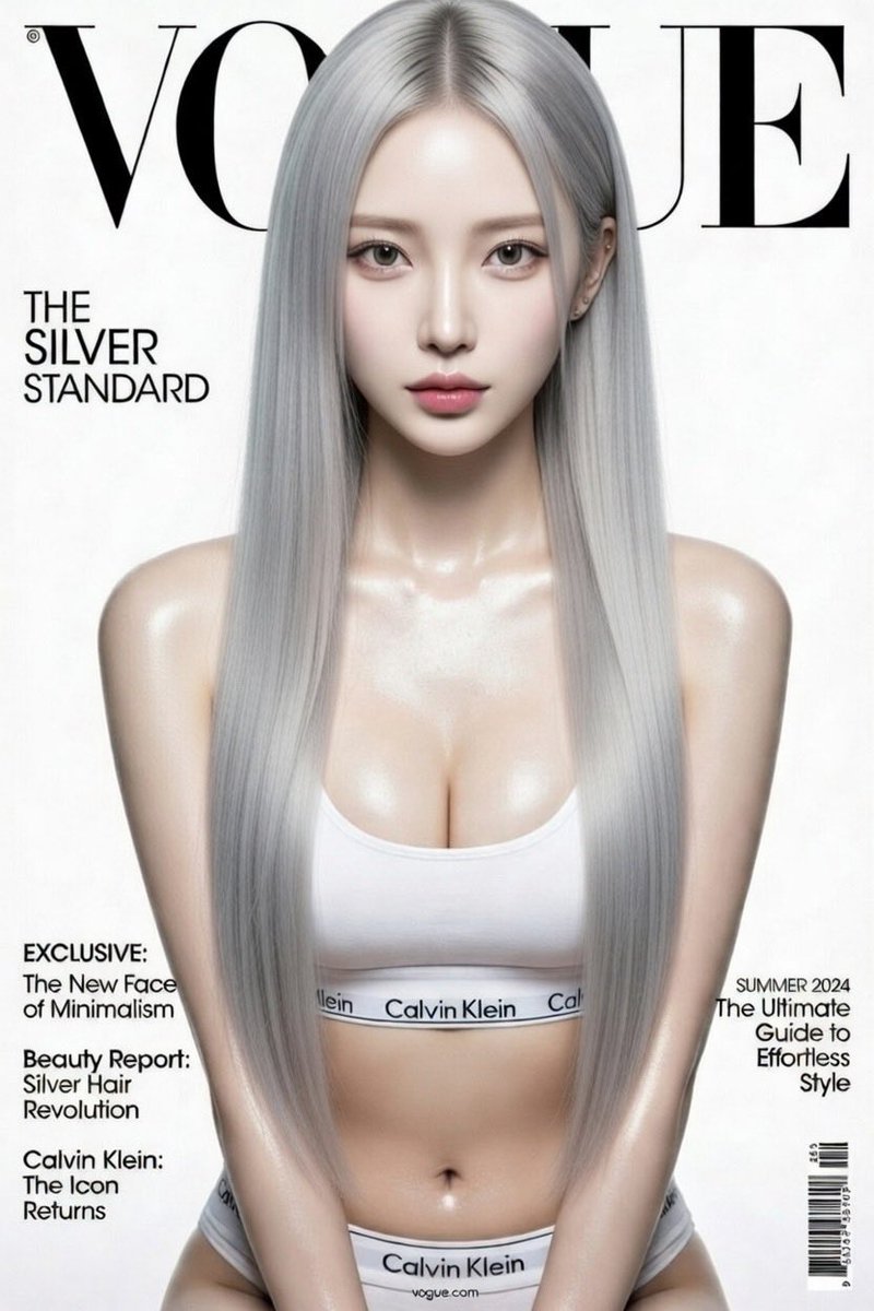 aimaikayorosiku's tweet image. おはよーございます🤍

今日もスッキリしない
お天気になりそうです😅
私は、今回雑誌の表紙になった私♡

#calvinklein  #VOGUE  #AIart

This is not sensitive. She is a fictional character and only SFW

「AI生成の架空VOGUE表紙です♪ 遊んでみました💞」