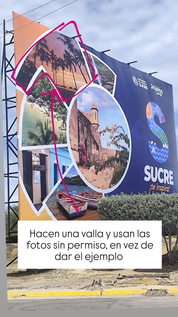 Hacen uso de mi fotografía de Playa San Luis en Valla en la entrada de Aeropuerto de #Cumaná sin permiso y sin respetar mi derecho de autor.

Es decir hicieron un plagio. Por favor compartan 🙏🏼🫶🏼