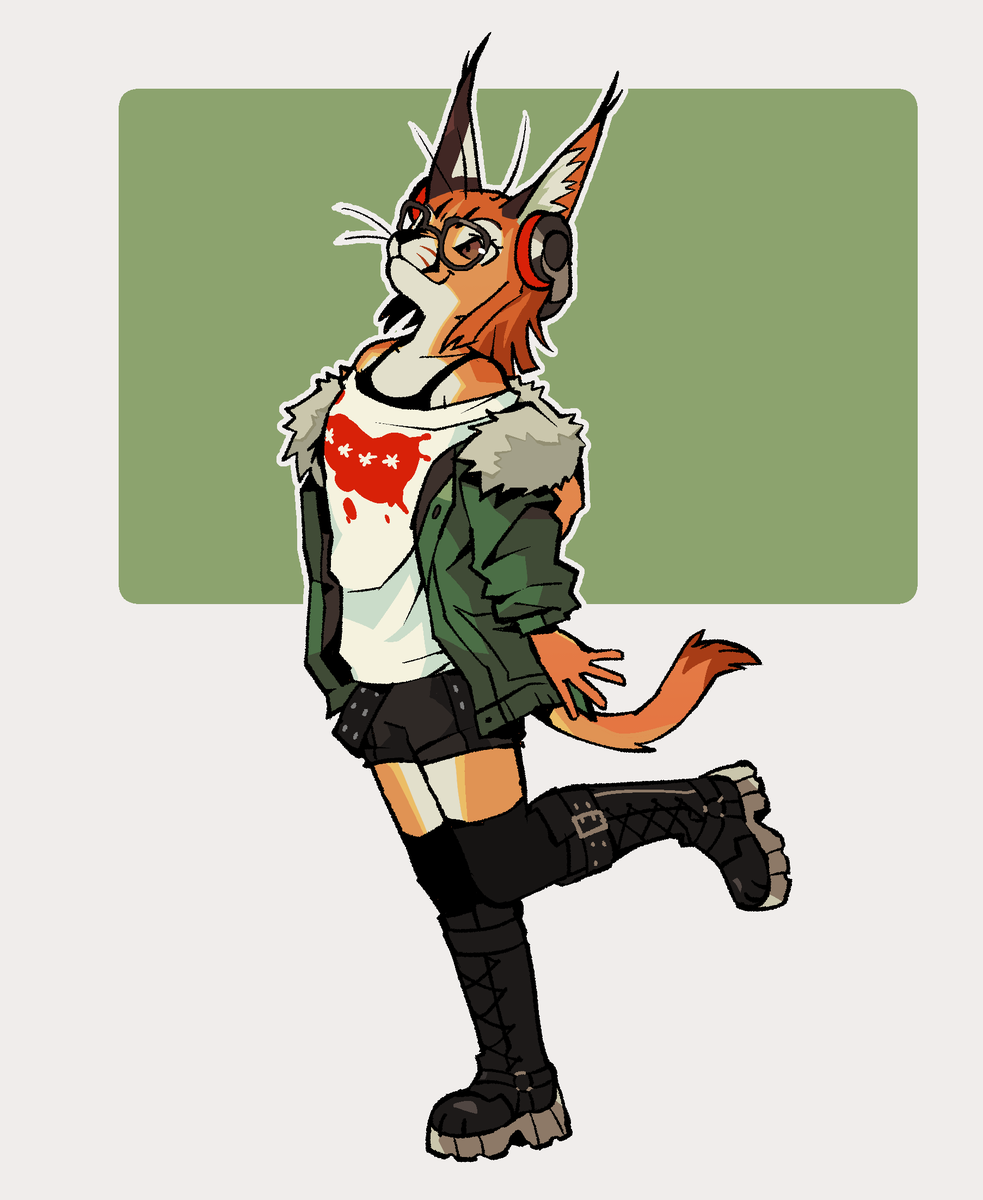 ok i thought the sketch was really cute so i had to make her real. something something caracal oracle pun