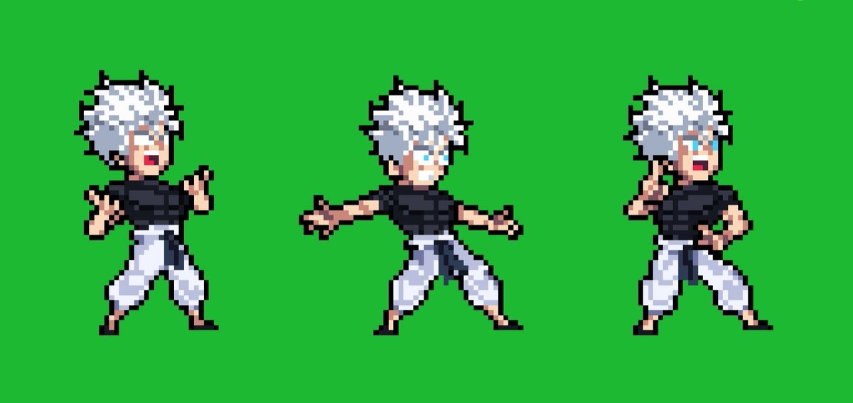 ArisRad1's tweet photo. Random gojou sprites
#ドット絵 #pixelart #JujutsuKasien #jjk #sukuna #Gojou_satoru #swl #ulsw #animation #gamedev #indiedev #meguna https://t.co/eNwdv6K1jO