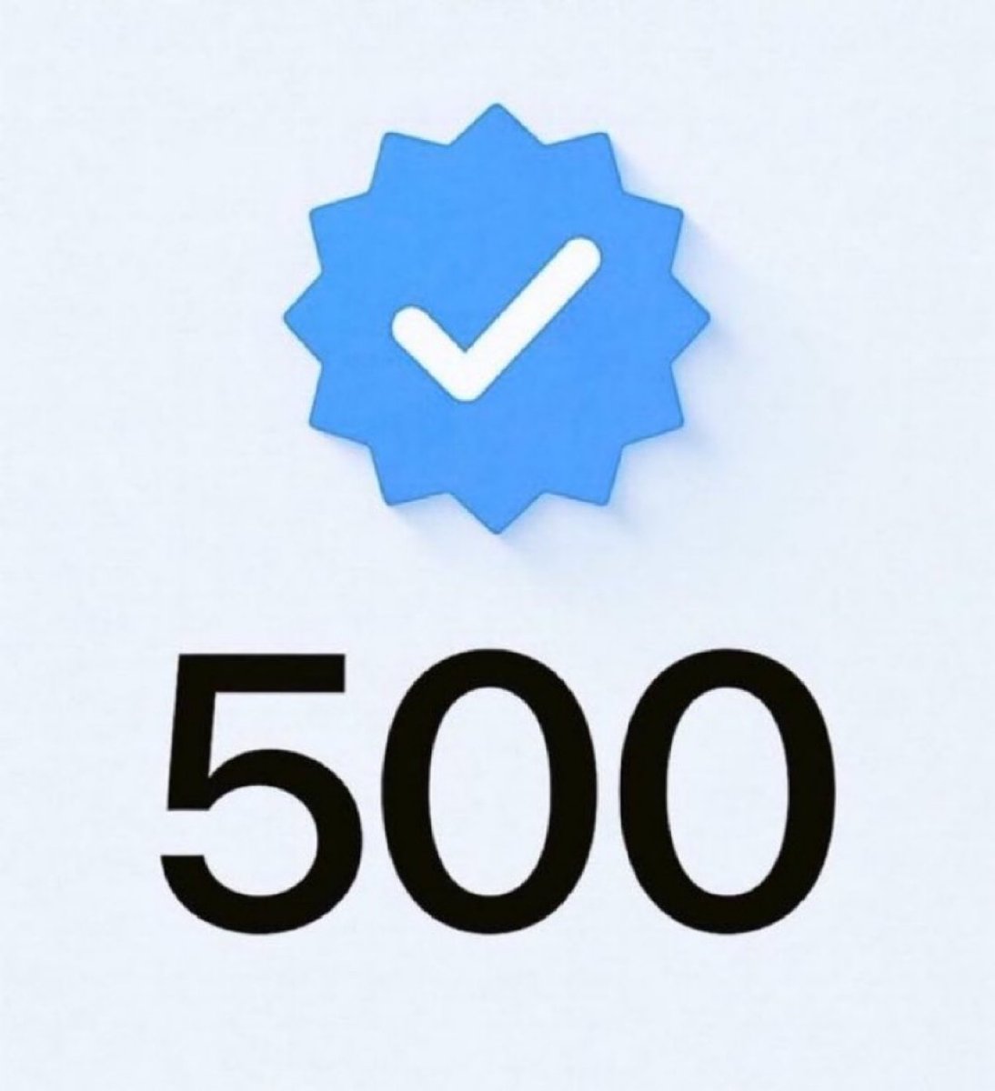 الحسابات الموثقه💯
ماوصلت 500حساب موثق
التغريده هاذه لك
اعمل اعاده نشر وواترك تعليق💬🔂
واللي بعدك يعمل مثلك وتابعو بعض من الردود
واللي مش موثق تفاعل ترفع متابعينك
وبالتوفيق ✅️