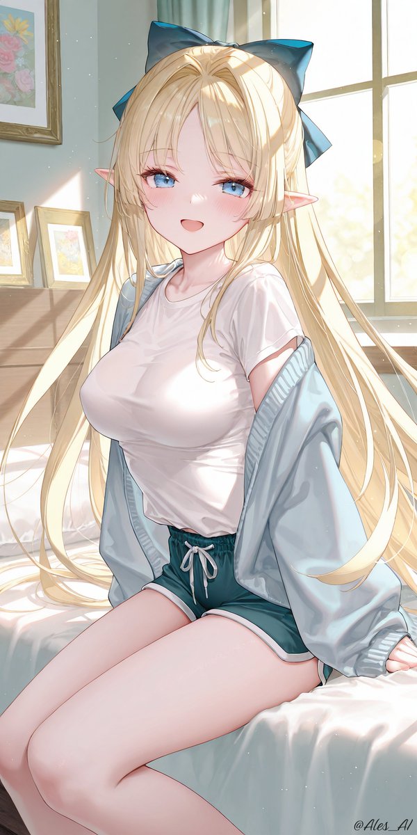 "Good morning!... Have a nice day" 💕✨
「おはようございます!…良い一日を」
SFWイラスト