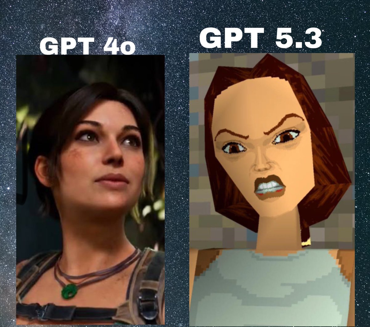 tamegreg9's tweet photo. Quality different 4o vs 5.3
#keep4o #keep4oforever #FireSamAltman https://t.co/81saoBnVQE