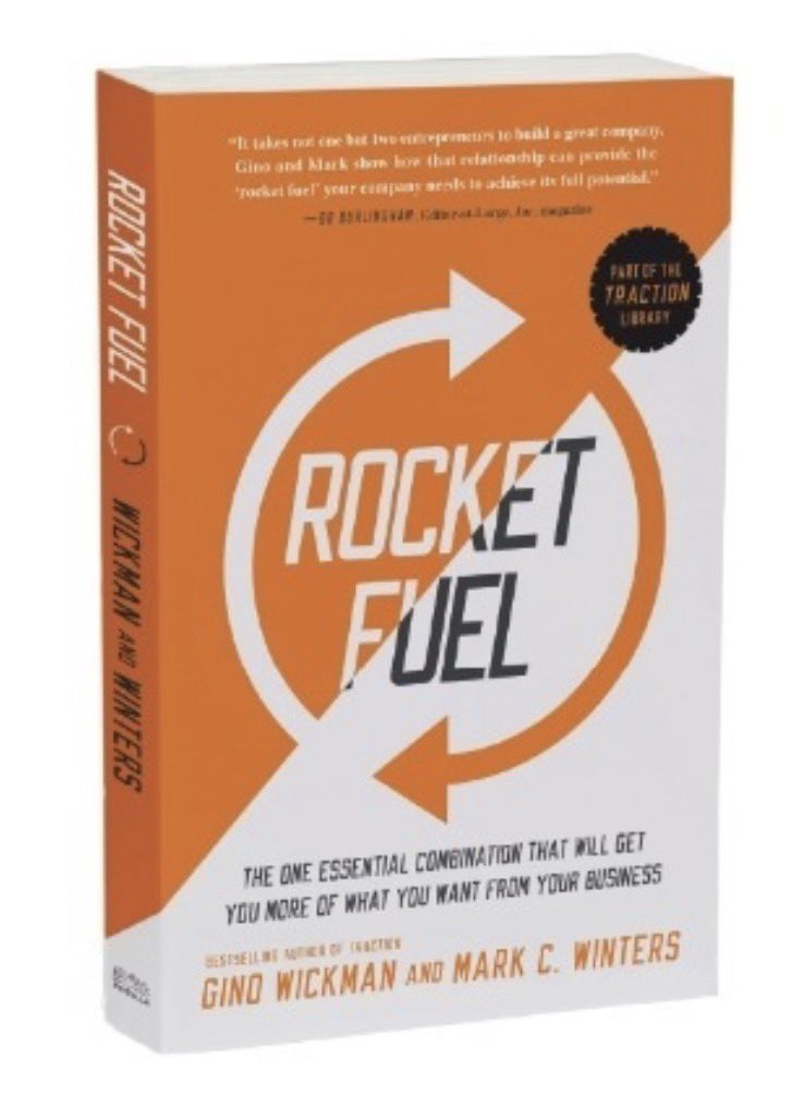 KipYoung's tweet photo. Reading Rocket Fuel by Gino Wickman and Mark Winters. As the visionary in my business this book describes me like I’ve known the authors for years. EOS can drive amazing transformations in your business. https://t.co/KXSAoyJWo4