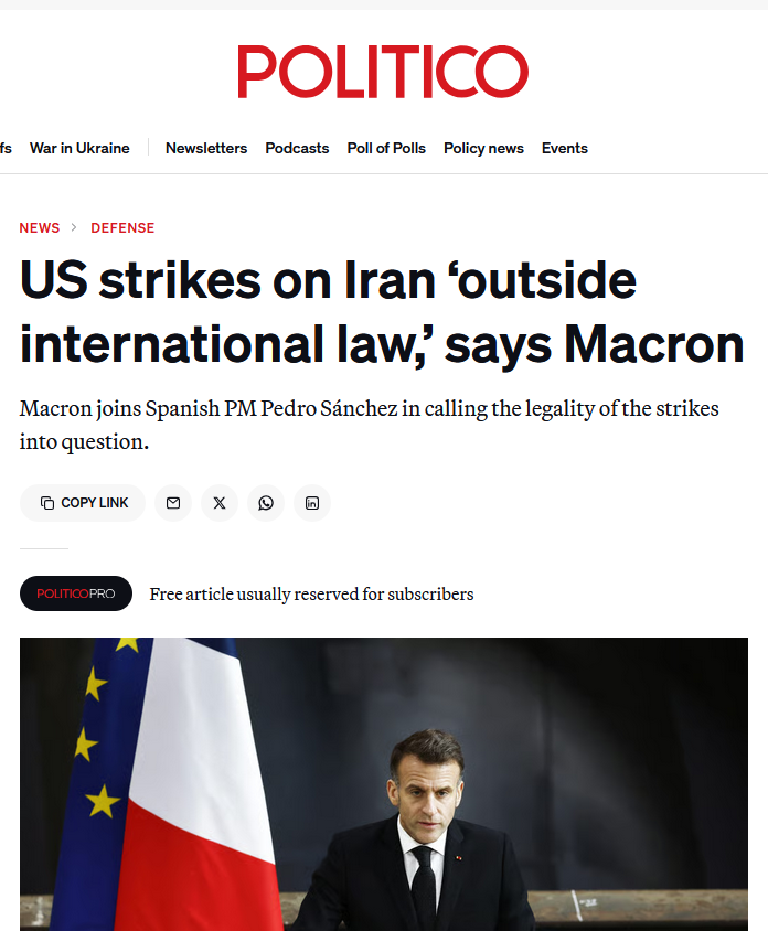 IdafeMartin's tweet photo. No vamos solos, sólo vamos por delante.
Macron tiene la suerte de no tener bases USA. https://t.co/EBP9gtRidB