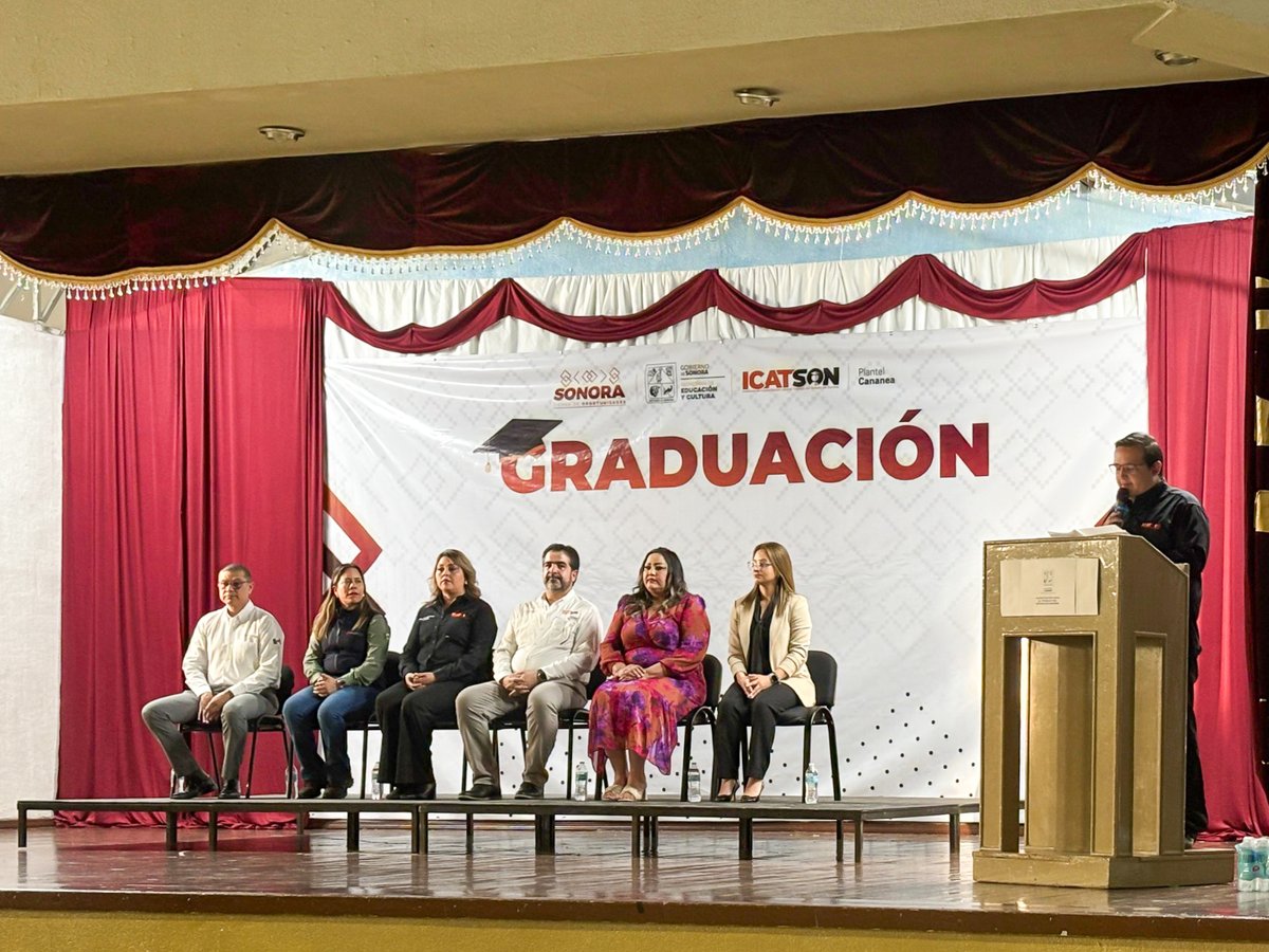 IcatsonS's tweet photo. Celebramos la graduación de la generación octubre–diciembre del plantel Cananea del ICATSON, donde las y los alumnos culminaron su proceso de capacitación, fortaleciendo habilidades que les permitirán ampliar sus oportunidades.  https://t.co/vkuEvODOUK  #TierraDeOPortunidades https://t.co/hEaq9H3O3x