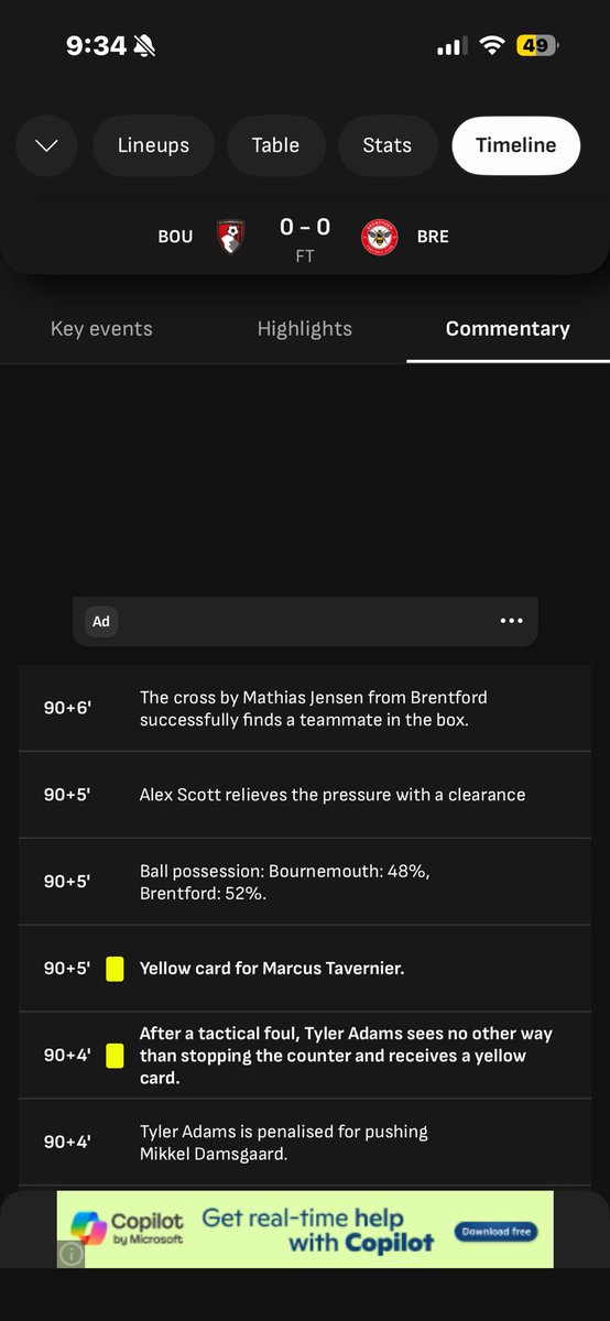 Jordanm80580169's tweet photo. @The_InplayGenie I’m so certain Thiago had a blocked header at end https://t.co/yhIs1bZzsm