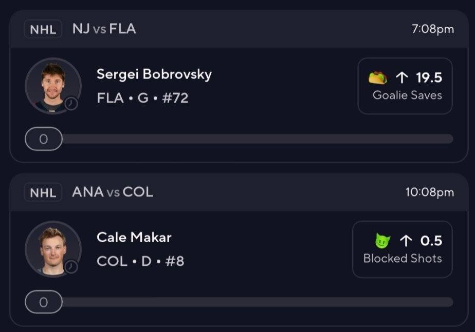 MrMooseDFS's tweet photo. Bobrovsky Taco pair 🫡

Follow for more 🤝 

https://t.co/VwFjaV812e

#GamblingTwitter #GamblingX #NHL #PrizePicks #TacoTuesday https://t.co/xNqjUridlC