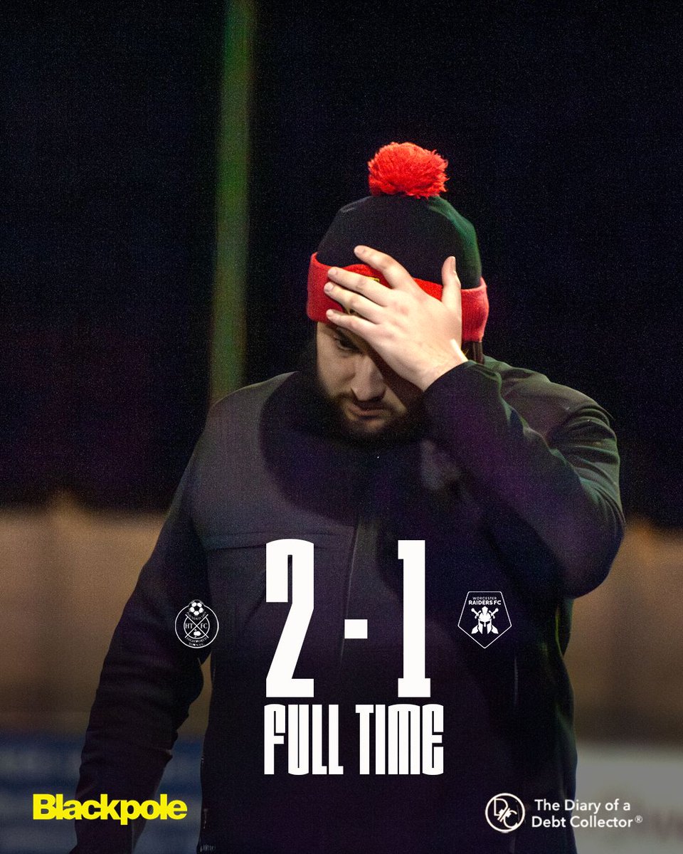 WorcsRaidersFC's tweet photo. FULL TIME

Defeat for Raiders, despite a late push. 

#WeAReRaiders || #UTR⚔️ https://t.co/3g0wXCoWUn