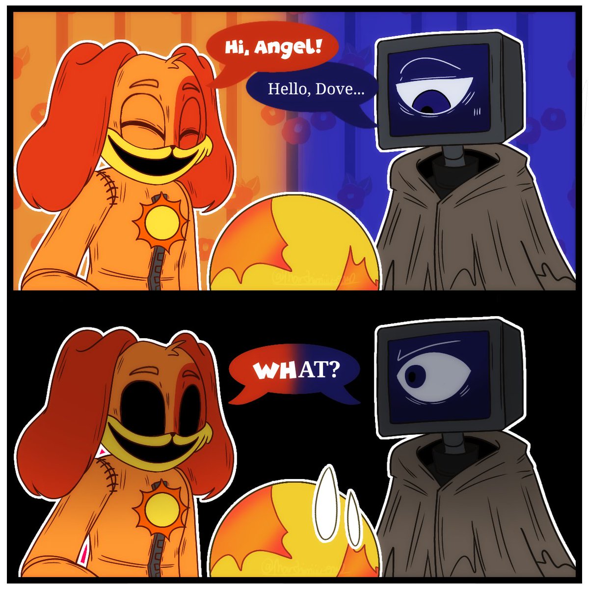 [NICKNAMES]

If Dogday was still alive, he would dislike Harley being around with the Player.

They're likely fought for Player' attention a lot too-

#PoppyPlaytime #PoppyPlaytimefanart
#poppyplaytimeplayer #ppt #SmilingCritters #Dogday #SunnyAngel #harleysawyer #securityangel