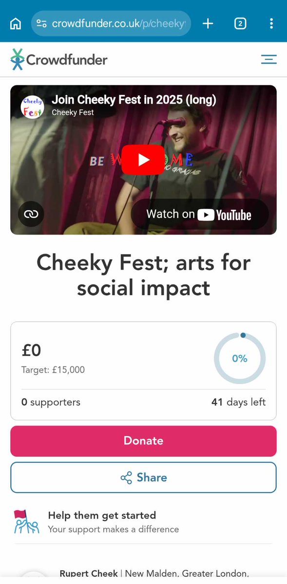 CheekyArtsFest's tweet image. We need YOUR HELP to raise money to; Hire a BIG #venue, Guarantee fair fees for #performers, Develop a thorough #marketing campaign, Build a team and pay them fairly.  Please #Donate what you can to our
@crowdfunderuk &amp;amp; #Share it as much as possible crowdfunder.co.uk/p/cheekyfest26