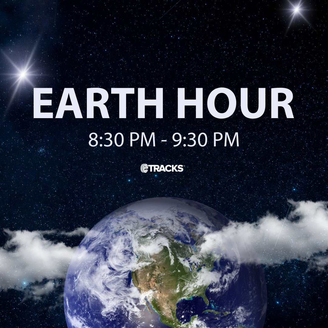 eTracksTMS's tweet photo. Earth Hour is almost here! Let’s flip the switch and show our support for the planet 🌎💡

Join millions around the world in powering down and taking a moment to reflect on how small actions can make a big impact.

#EarthHour #Canada #EnergySaving #ClimateAction https://t.co/CsRGqV9oSL