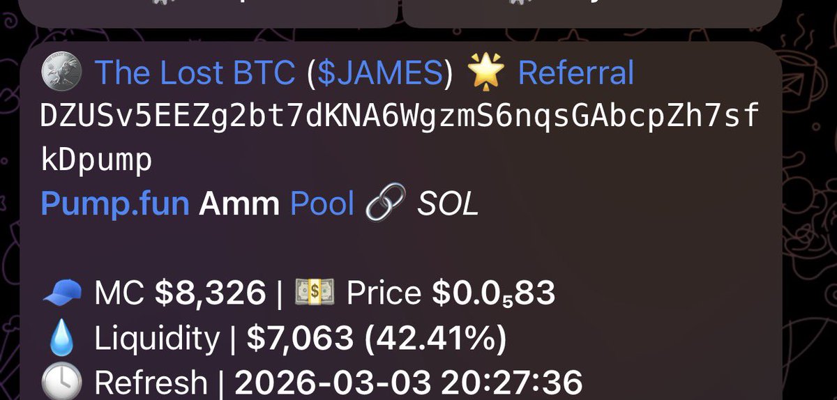 DZUSv5EEZg2bt7dKNA6WgzmS6nqsGAbcpZh7sfkDpump

$JAMES, 8k entry was generational 🔥🔥