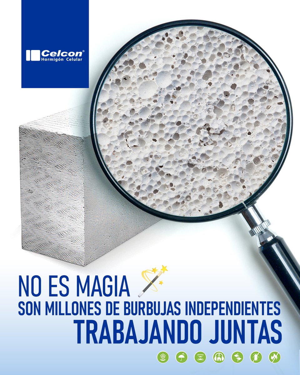 Celcon_SA's tweet photo. No es magia, son millones de burbujas independientes trabajando juntas.

Así funciona el Hormigón Celular Celcon®: una composición inteligente que aísla, protege y mejora el confort de tu proyecto desde el primer día.

Conoce más en https://t.co/1g6xXH64Ne https://t.co/SpuYQmKRbi