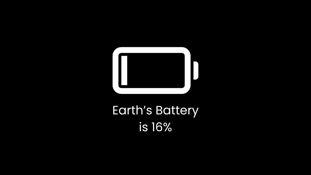 Abdilici's tweet photo. Earth is currently at 16%, Low power. https://t.co/UNoKiNuQ0E