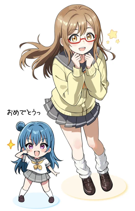 そういえば花丸ちゃんと善子ちゃん初描きでした 誕生日おめでとうございます #国木田花丸生誕祭2026 #国木田花丸誕生祭2026